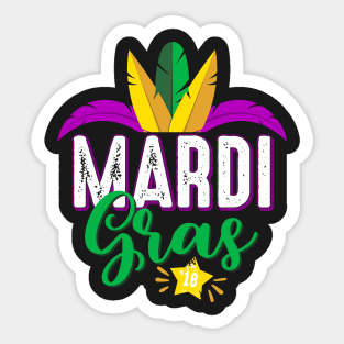 Mardi Gras 2018 - New Orleand - carnival - fat tuesday - Party Gift - Beads Sticker